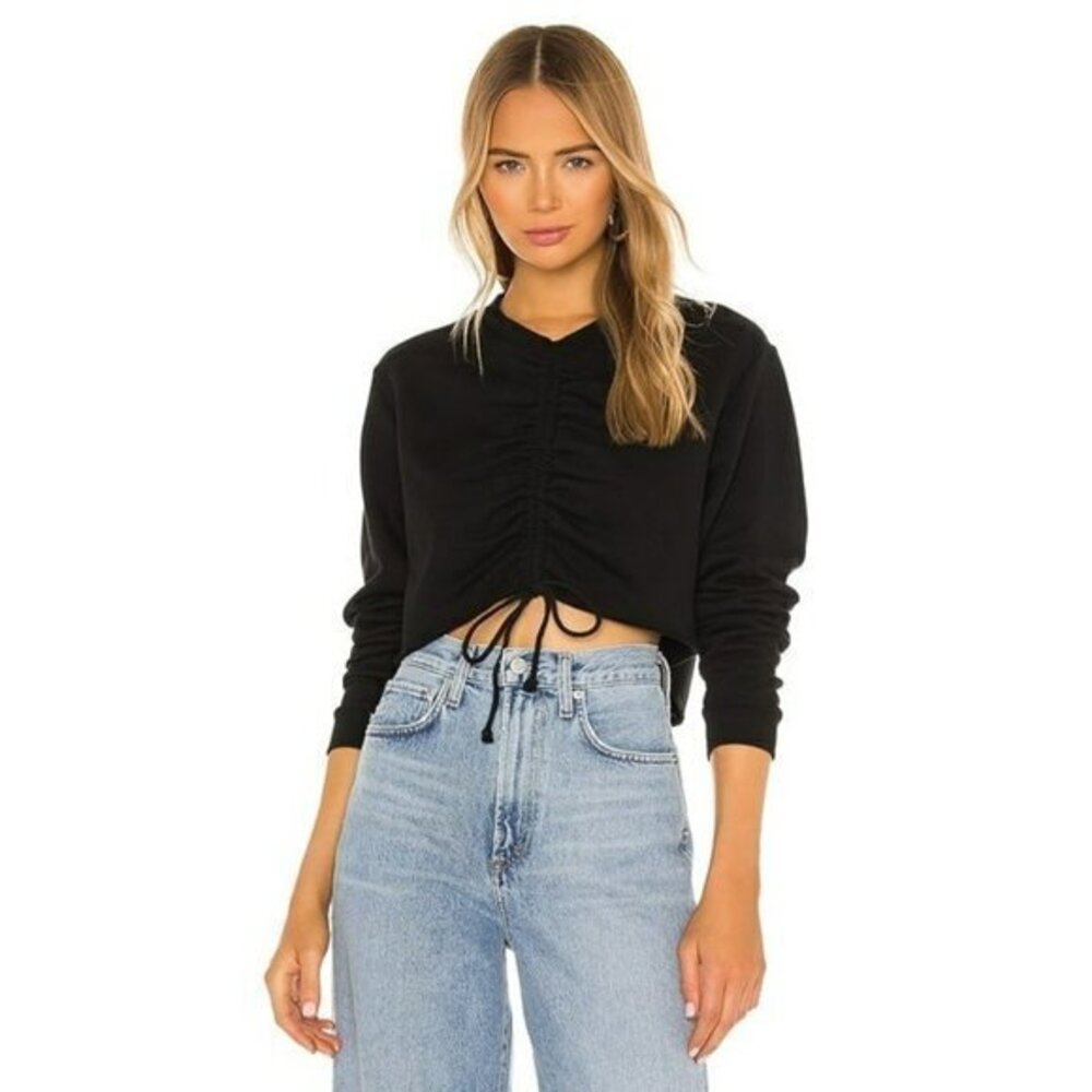 H:ours Cropped Crewneck - Black
